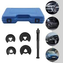 ZhdnBhnos 5-Pieces Suspension Coil Spring Compressor Axle Repair Tools  Spring Compressor Tool Kit, 5PCS Spring Compressor Tool Kit, Car Shock Spring Compressor - Black and Blue - View 4