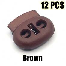 12 piezas/paquete Cordón de plástico con cierre de hole de 5 mm de colores mixtos, clip, ropa deportiva de short - Multicolor - Ver 14