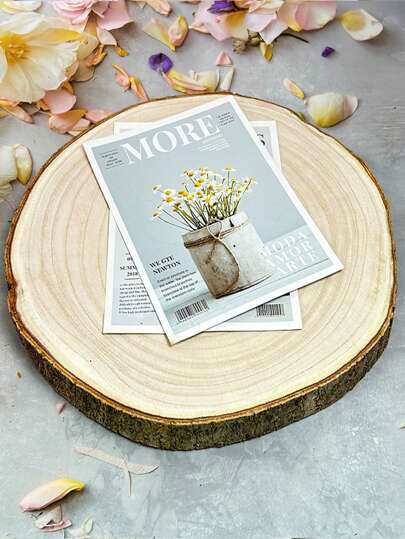 1Pcs10-11 Inch Rustic Large Wood Slice For Centerpieces - Natural Unfinished Paulownia Wood, Perfect For Weddings & Birthdays, DIY Crafts, And Home Decor