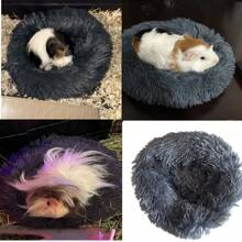 1 pieza Nido de mascota pequeña ultra suave y acogedor - Cama de dormir cálida para hámster, Cama de dormir de jaula premium con relleno aislante, Suministros perfectos para el invierno, Cuidado y confort de hábitat cálido de invierno para hámsters grandes, cobayas y animales pequeños como regalo de Navidad/Halloween/Año Nuevo - Multicolor - Ver 6