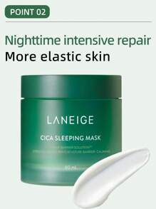 Laneige K-Beauty 60ml Cica 睡眠面膜，隔夜面膜，低过敏性，发酵森林酵母提取物，积雪草苷，舒缓压力肌肤，增强屏障功能，改善干燥、发红、强化肌肤，保湿，镇静
