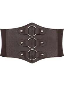 1 件女士优雅蕾丝腰带，低调别致的设计适合通勤、聚会、约会、派对场合 - 棕色 - 查看 4