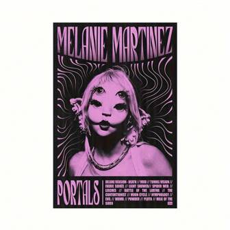 1 件海报印刷画，门户音乐海报 - 无框帆布墙画 - 卧室、客厅或走廊装饰的理想礼物