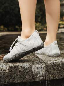 1 双儿童赤脚鞋，男童女童速干水袜赤脚沙滩游泳涉水鞋，夏季凉鞋 - 白色 - 查看 6