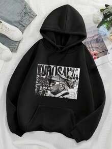 Women's Akira Kurosawa Street Art Mural Jacket T-Shirt - 黑色 - 查看 1