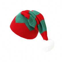 Kids Hair Accessories - 紅綠條紋綠帽邊(雙色帽) - 查看 1
