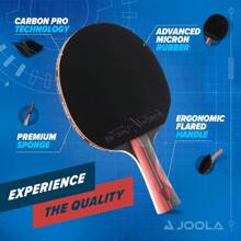 JOOLA Infinity Edge - Tournament Performance Ping Pong Paddle W/ Carbon Pro Technology - Black Rubber On Both Sides - Competition Ready - Table Tennis Racket For Advanced Training - Designed For Speed - Đỏ - Xem 3