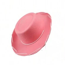 Small Size Western Cowboy Hat, Essential For Parties, Costume Parties, And Masquerades - Pink - View 3