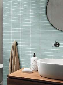 10 Pcs Matte Peel And Stick Tile Backplash, 3D Tile Stickers For Bathroom, 3D Wall Panels Indoor, Kitchen Decor, Modern Wall Decor - Multicolor - View 4