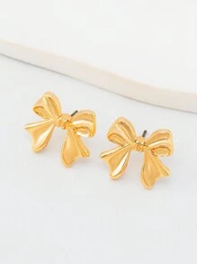 水钻蝴蝶结耳钉，适合日常佩戴