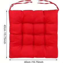 4Pcs Seat Pads For Dining Chair 40x40cm Garden Chair Cushions With Ties Comfortable Washable Square Seat Pad For Garden Kitchen Dining Outdoor Office Classroom - Coffee - View 2