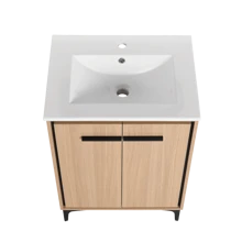 30 Inch Bathroom Vanity Base With Basin, Storage Cabinet With Doors, Engineered Wood,Christmas