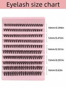 200pcs 40D Eyelashes, DIY Mink False Eyelashes Kit - 0.07mm D-Curl, 10-16mm Mixed, Shiny And Fluffy 3D Lash Clusters, Reusable Makeup Tools For All Occasions, Great Gift Idea For Festivals