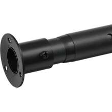 Barras de clóset para colgar ropa, barra de clóset resistente de 17 a 41 pulgadas, barra ajustable para colgar ropa, barra de metal para cortina de ducha para clóset, armarios, baño, ventanas - Negro Mate - Ver 9