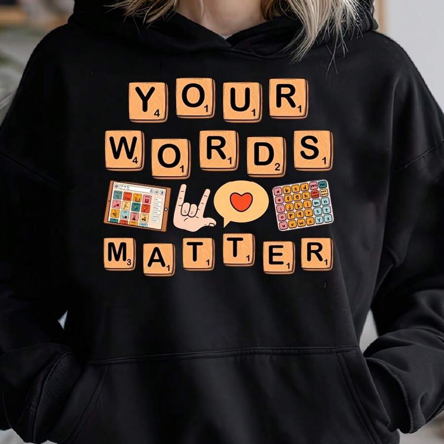 Women's Casual Hoodie With Drawstring - Cozy  Blend, Long Sleeve Pullover For FallWinter, Non-Stretch Fabric, Machine Washable