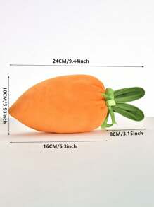 1 件/3 件/6 件复活节胡萝卜兔子礼品袋、复活节篮子填充物、兔耳胡萝卜形天鹅绒束口袋、生日派对用品、复活节装饰 - 彩色 - 查看 8