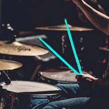 1 par de baquetas luminosas de 5A con punta en forma de gota de agua, de nailon de color neón, ideales para principiantes y artistas en el escenario
