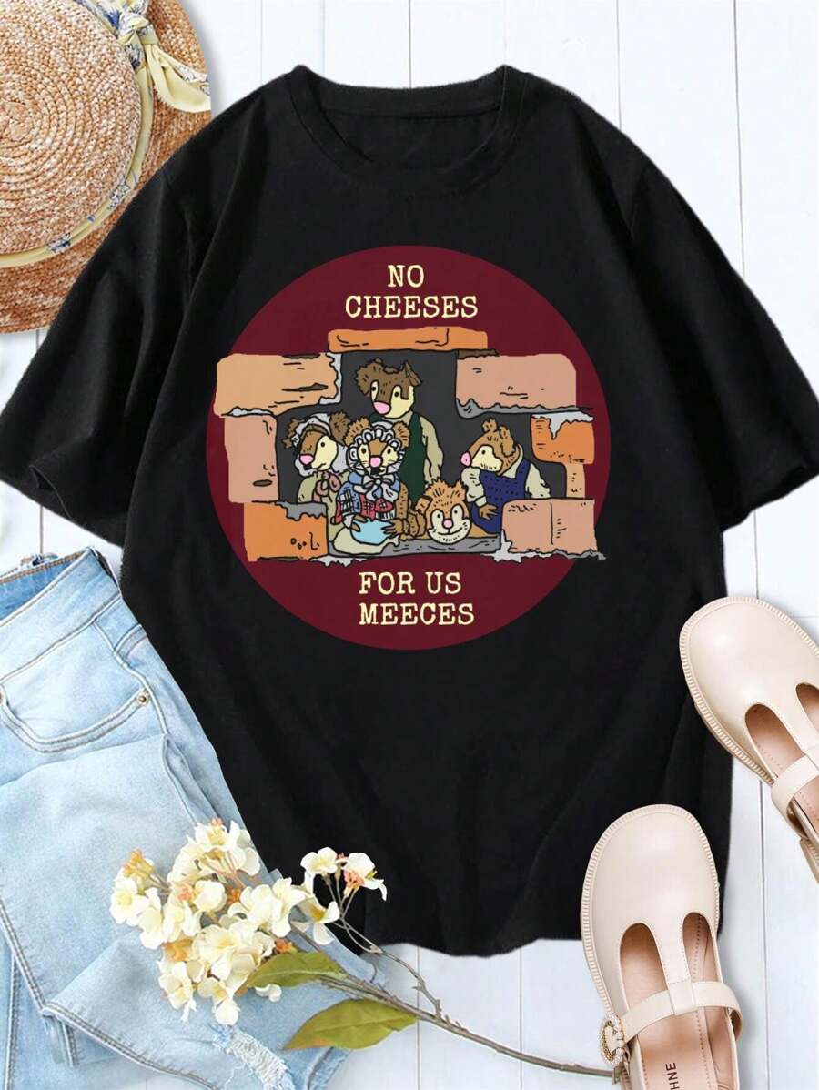 Lovers' Muppet Christmas Carol Meeces T-Shirts For Women Couple Tees Matching Shirts Christmas Gifts - Black - View 1