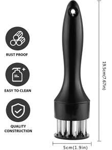 1 件 16 针嫩肉工具，超锋利不锈钢针刀片，专业厨房小工具，用于嫩化和烹饪烤肉、腌制肉类、牛排、牛肉和家禽，厨房工具，厨房配件（颜色随机）