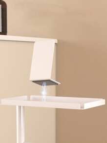 1 pieza Soporte de pie para cepillo de inodoro, Estantería de almacenamiento multifuncional para vehículo recreativo, Portarollos de papel higiénico vertical con estantería de almacenamiento, Estantería de almacenamiento de papel de cocina sin perforación para baño, Estantería de limpieza del piso desmontable con soporte para rollo de papel higiénico