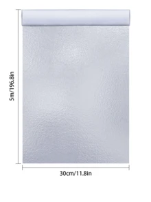 1 Piece Matte Texture Static Anti-Peeping Privacy Window Sticker For Office, Toilet, Bathroom - Multicolor - View 3