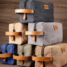 1pc Customized Men's PU Toiletry Bag, Travel Bag, Groomsman Shaving Kit Bag, Makeup Bag, Team Building/Party Wash Bag, Storage Bag, Valentine's Day For Holiday/ Vacation, For Outdoors/Outings/Travel/Hiking/Stadium/Sports/Climbing, For Business/Commute/Work/Office - Multicolor - View 8