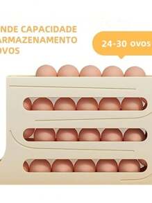 Egg Holder Dispenser 4 Tiers Rolling 24-30 Eggs Refrigerator Tray Organizer - Ngẫu nhiên - Xem 8