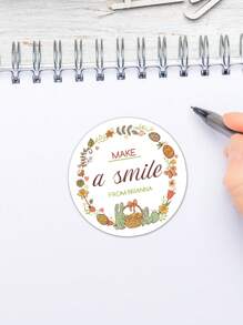 15/35/70pcs Customized Easter Circular Gift Stickers - Personalized Customize Text Easter Gift Stickers, Suitable For Gift Packaging, Easter Party Decoration, Easter Egg Decoration, Envelope Sealing, Etc