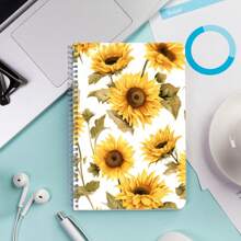 A5 圆形螺旋笔记本 - 横格笔记本日记本 - 横线日记本 - 5.83 英寸 X 8.27 英寸学院横格螺旋笔记本日记本 - 紫色和金色油漆配金色线条 - purple_and_gold_paint_with_gold_line - 查看 8