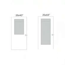 DWCN 2pcs French Door Curtains-Tie Up Thermal Insulated Window Door Panels Room Darkening Door Curtain With Adhesive Tape For Sidelight Door - 軍綠色 - 查看 4
