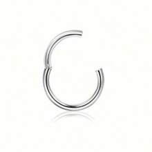 BESTEEL 1PC 16G Septum Clicker Inel din oțel inoxidabil 316L Septum Inel CZ Opal Cartilage Helix Tragus Hoop Cercei Daith Segment cu balamale Clicker Inel Zirconiu Inele pentru nas Cerc 10MM Bijuterii piercing nas