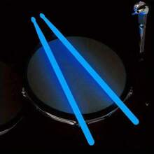 1 par de baquetas luminosas de 5A con punta en forma de gota de agua, de nailon de color neón, ideales para principiantes y artistas en el escenario