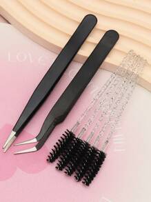 AYRMILLA Multi-Colored Eyelash Tool Set 5 Mascara Brushes And One Tweezers Are Complete And Convenient Eyelash Curler Eyelash Collection Kit - Multicolor - View 2