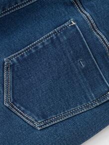 Balabala 女孩刺繡牛仔褲，時尚春裝