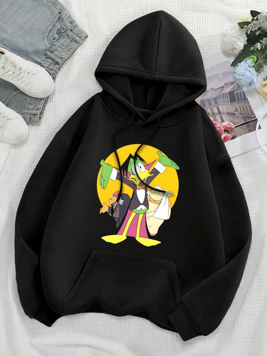 Women's Count Duckula Jacket Cartoon T-Shirt Gothic Vintage Halloween Costume