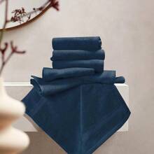 Ultra Soft 8-Piece Towel Set -% Ring Spun Cotton, 2 Oversized Bath Towels 27x54, 2 Hand Towels 16x28, 4 Wash Cloths 13x13 - Daily Use, Hotel & Spa - Olive Green, Luxury Towel Set - 礦物藍 - 查看 2
