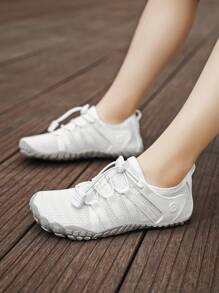 1 双儿童赤脚鞋，男童女童速干水袜赤脚沙滩游泳涉水鞋，夏季凉鞋 - 白色 - 查看 2