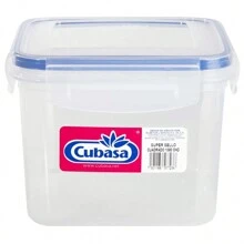 Contenedor Cubasa Super Sello Cuadrado 1380 14x14x11cm Plástico Resistente