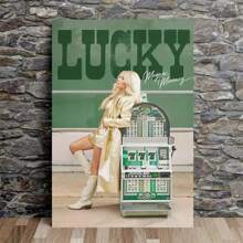 1pc Canvas Art Print, "Lucky" Anime, Wood Framed Painting (1) Thickness 2. 5 Cm/ 1 Inch-Home Decoration For All Occasions,Ideal New Year, Valentine's Day,Thanksgiving,Easter,Christmas Gift,Room Decoration Aesthetic,Wall Decoration Art,Perfect Gift,Autumn And Winter Wall Decoration,Living Room Decoration, Bedroom Decoration, Kitchen Decoration, Entry Decoration, Bathroom Decoration, Direct Wall Painting, High Quality Wall Painting Poster,Modern Home Decoration Stretched And Framed Ready To Hang - Black - View 3