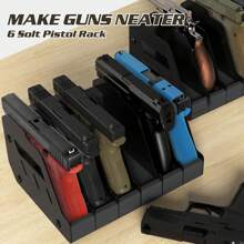 Gun Rack For Pistol, Soft Foam Pistol Holder For Gun Safe, Cabinet, Storage, Handgun Stand Organizer Accessories With Gun Slots.Handgun Rack Stand Display Holder - Black - View 4