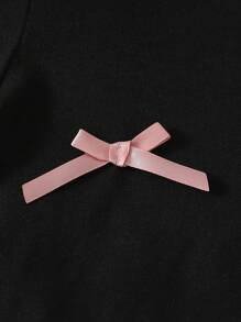 2pcs/Set Baby Girl 3D Bow T-Shirt And Pleated Skirt Outfit, Casual Cute Style For Outdoor Play - Multicolor - View 4