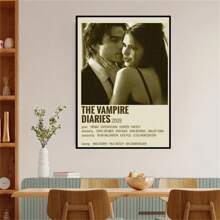 1PC Retro Klasyczny Film "Pamiętnik Wampirów" Obraz Na Płótnie Rodzina Sypialnia Wejście Bar Restauracja Kawiarnia Sztuka Malowanie Dekoracja (Bez Ramy)