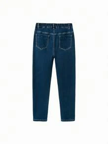 Balabala 女孩刺繡牛仔褲，時尚春裝