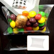 50 Pillowcases Gift Box Transparent Candy Box Transparent Party PVC Candy Packaging Wedding Preference Chocolate Box Dessert Bag - Variant1 - View 8