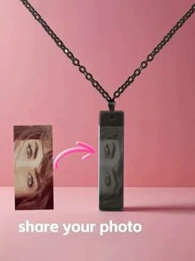 1 Peça Colar com Pingente Personalizado de Foto de Olho - Foto de Olho Personalizada, Presente Perfeito para Pais e Amigos, Presente do Dia dos Namorados