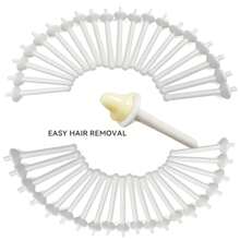 WAXKISS 10/ 100 حزمة أدوات إزالة شعر الأنف بطريقة آمنة ومريحة، أداة الشمع المصنوعة من شمع النحل الآمنة