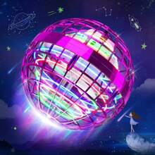 NetHong Pro Flying Ball Space Orb Magic Mini Drone UFO Boomerang Toy Gifts - Pink - View 3