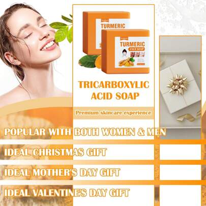 Ginger Yellow Soap For Gentle Repair, Cleansing, Fading Spots, Smoothing Fine Lines - Valentine's Day