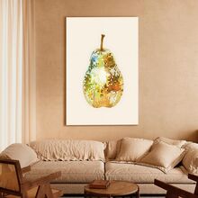 1pc Framed Canvas Poster, Disco Ball Pear Disco Trendy Aesthetic Wall Art Canvas Paintings, Ideal Gift For Bedroom Living Room Corridor, Wall Art, Room Decoration