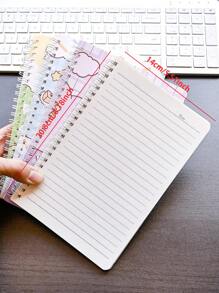 4 Stücke/Set Spiralbindung Notizbuch A5, 60 Blatt pro Heft, linierte Innenseiten, Schulmaterialien Schreibwaren